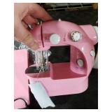 Sewing Machine for Beginners with Expansion Table and Foot Pedal and 42Pcs Sewing kit Finger Guard & Light Mini Small Portable Sewing Machines 2-Thread 2-Speed 2-Switches for Kids Ages 8-12 Peach Pink