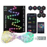 Super RGB Smart Fairy String Lights 66Ft 200LEDs, Color Changing String Lights w/Remote & App Control, Multicolor Dynamic DIY RGB-IC Twinkle Light for Bedroom, Christmas, Party, Wedding Indoor Decor
