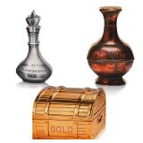 Leinuosen 3 Pcs Wooden Wisemen Gifts Set Flat Gold Frankincense and Myrrh Christmas Stage Props Decoration Nativity Costume Pageant Props Christmas Apparel Accessories(Classic)