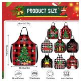 Liitrsh 8 Pcs Christmas Apron for Women Christmas Kitchen Cooking Apron Bulk Adjustable Xmas for Adult Party Supplies(Classic)