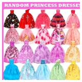 138 Pcs Doll Clothes and Accessories, 5 Wedding Gowns 9 Fashion Dresses 3 Tops 3 Pants 3 Bikini Swimsuits 20 Shoes for 11.5 inch Doll Christmas Stocking Stuffers Girls Gift Age 5-7 8-10