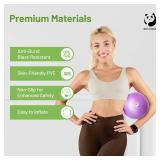 Slim Panda Pilates Ball, 9 Inch Small Exercise Ball, Anti Burst Mini Yoga Ball for Stability, Workout, Barre, Core Strength, Physical Therapy, Balance, Stretching