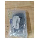 Tandefio 100 Pcs License Plate Screws Bulk 6mm x 16mm Slotted Metric Hex Head Screws for Front and Back License Plate on Car Rustproof Bolts Fasteners for Fastening, Frames and Covers(Black)