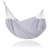 SUNCREAT Tree Hammocks for Outside, Double Hammocks 2 Person Heavy Duty for Trees, Light Gray