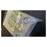 Enactex Full Blackout Curtains 63 Inches Length for Bedroom, Thermal Insulated Noise Reducing Grommet Window Treatments with Silver Floral Foil Pattern for Living Room, 2 Panels, Grey