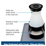 PetSafe Healthy Pet Water Station - Small, 64 oz Capacity - Gravity Pet Water Fountain, Automatic Cat Water Fountain, Dog Water Fountain, Water Dispenser - Removable Stainless Steel Bowl Included