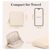 WOOMADA Velvet Travel Jewelry Organizer Case â Compact Jewelry Storage Bag With Zipper For Rings, Bracelets, Earrings â Perfect Travel Gift For Womenï¼Beigeï¼