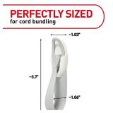 Command Cord Bundlers, Damage-Free Hanging Cord Organizer, No Tools Cord Bundler for Hanging Electrical Cables of Christmas Decorations, 6 Gray Cord Bundlers and 12 Command Strips