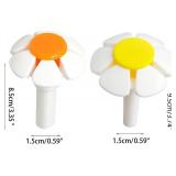 Jowxsx Pet Water Fountain Nozzle Replacement Yellow Flower for Head for Cat Fountain Automatic Drinking Water Dispenser 2Pk