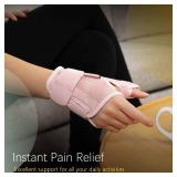 BraceUP Thumb Splint Brace Right Left Hand Women and Men, Spica Splint, CMC Thumb Brace with Thumb Support, for Arthritis, Tendonitis, Carpal Tunnel Pain Relief and Thumb Sprain (Pink)