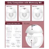 Two M5 24mm Full Set Collector Cup Only Compatible with Momcozy M5 and 10pcs 13/15/17/19/21mm Flange Inserts, Including Inserts*10, 24mm Flange*2, Collector*2, Duckbill Valve*2,Diaphragm*2