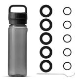 chaseroad 10 PCS Bottle Seal Ring for YETI Yonder 20/25/34/50 oz, Premium Silicone Chug Cap Gasket for YETI Yonder BPA Free, Rubber Seal Replacement to Prevent Water Leakage