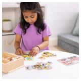 Melissa & Doug 4âinâ1 Wooden Vehicle Jigsaw Puzzle Set, 48 Pieces with Storage Box, Toddler Puzzle Toy for Kids Ages 3+- FSC Certified