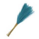 MECCANIXITY 15Pcs Faux Pampas Grass,21\"/55cm Fake Pampas Grass Decor for Living Room Party Wall Vase Wedding Decoration,Light Blue
