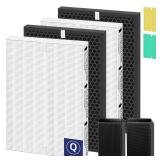 Pulluty 5510 5520 HEPA Air Purifier Filter Q Replacement for Winix 5510 5520 Plasmawave Air Purifier H13 True HEPA Carbon Filter,# 1712-0123-00,2 Set