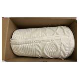 Teeanzo Christmas Tree Collar Skirt,Knitted Cream White Diamond Edge Cable Stand Farmhouse Rustic Tree Ring for Artificial Christmas Tree Base Cover Holiday Home Party Decoration