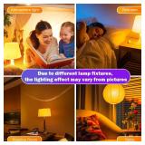 DALUXshop Amber Sleep Light Bulbs, Blue Light Blocking, A19 9W(60 Watt Equivalent) Dim Light Bulbs for Lamp, 1800K Warm Light Bulb, E26 for Healthy Sleep Bedroom Kids Room, 4.30X2.35X2.35 Inch, 2 Pack