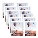 CRUGLA 12 Packs 8.5x11 Magnetic Picture Frames for Refrigerator Locker, 8.5 by 11 Photo Certificate Document Frame Bulk, Peel and Stick Kids Artwork Holders for Fridge Dishwasher Whiteboard