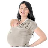 KeaBabies Baby Wrap Carrier Ring Sling - Easy to Wear, Adjustable D-Lite Baby Carrier Newborn to Toddler, Infant Carrying Shirt, Hands Free Bonding, Breathable Fabric Wearing Wrap (Stone Gray)