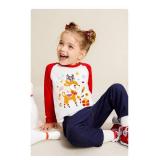 Tkria Kids Xmas Shirts for Girls Ugly Christmas Deer Tshirt Reindeer Graphic Tees Toddler Holiday Long Sleeve Tops 5 Years