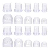 10 Pairs Heel Caps for High Heels,5 Sizes High Heel Protectors Transparent Heel Stoppers Heel Replacement Tips for Walking on Flatland and Uneven Road
