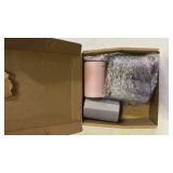 MTLEE Set of 4 Christmas Advent Candles with Words Pillar Candles Advent Wreath Candles for Adult Home Wedding Advent Rings Wreaths Church Receptions Celebrations, Purple Pink (2 x 3