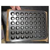 Biubumtu 1-Piece 48 Cup Steel Muffin Pan Non-Stick Mini Cupcake Pan, Bakeware Mini Muffin Tin, Dishwasher Safe(Round)