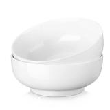 MALACASA Serving Bowls, 114 OZ(10) Extra Large Salad Bowls Set of 2, Porcelain White Serving Bowls for Salad, Soup, Pasta and Dinner, Large Ceramic Bowl Set for Entertaining, Series REGULAR