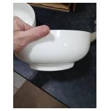 MALACASA Serving Bowls, 114 OZ(10) Extra Large Salad Bowls Set of 2, Porcelain White Serving Bowls for Salad, Soup, Pasta and Dinner, Large Ceramic Bowl Set for Entertaining, Series REGULAR