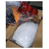 Haysandy 14 Pcs Snowman Christmas Costume Kit for Adult Snowman Hat Carrot Nose Plaid Scarf White 5 Layers Tutu Skirt MISSING ONE HAT