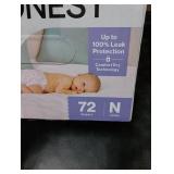 The Honest Company Comfort Dry Disposable Diapers for Sensitive Skin, Hypoallergenic, Rose Blossom + Tutu Cute, Club Box Size Newborn 72 Count