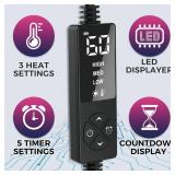 Moist Heat Sinus Pressure Relief Mask with 3 Heat Settings, Extra Large Face Heating Pad for Eyes, Sinusitis, Hormone Migraine, Tension Headache Relief