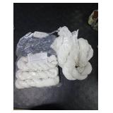 4pk White Cheesecloth Table Runners