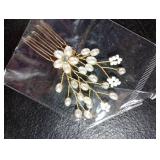 inSowni Gold Wedding Bridal Hair Side Combs+U Shaped Hair Pins Clips Barrettes Leaf Flower Rhinestone Pearl Hair Pieces Updo Accessories Jewelry Headpieces for Women Girls Brides Bridesmaids