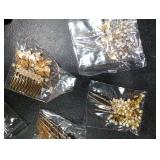 inSowni Gold Wedding Bridal Hair Side Combs+U Shaped Hair Pins Clips Barrettes Leaf Flower Rhinestone Pearl Hair Pieces Updo Accessories Jewelry Headpieces for Women Girls Brides Bridesmaids