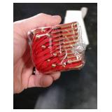 Bucherry 12 Pcs Christmas Velvet Hanging Photo Frame Ornaments 2x3 Inch Vintage Photo Ornaments Display Picture Xmas Frame Craft Kits for Family Christmas Tree Decor Home, Party(Red)