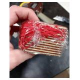 Bucherry 12 Pcs Christmas Velvet Hanging Photo Frame Ornaments 2x3 Inch Vintage Photo Ornaments Display Picture Xmas Frame Craft Kits for Family Christmas Tree Decor Home, Party(Red)