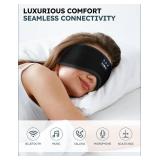 MUSICOZY Sleep Headphones, Bluetooth 5.4 Sleep Mask Headband Headphones Sleeping Eye Mask, Wireless Music Earbuds Earphones with HD Stereo Speakers for Side Sleepers, Cool Gadgets Unique Gift