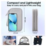Travel essentials Electronic Cable Organizer Pouch Accessories Carry Case Portable Waterproof Double Layers multifunctional Storage Bag for Cord, Charger, Earphone, Gray, M