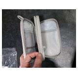 Travel essentials Electronic Cable Organizer Pouch Accessories Carry Case Portable Waterproof Double Layers multifunctional Storage Bag for Cord, Charger, Earphone, Gray, M