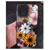 Rosarnnah Magnetic for iPhone 16 Pro Max Magsafe Case Cute - Durable Shockproof 6.6 ft Drop Impact Phone Case - Black Funny Sunflower Design for iPhone 16 Pro Max 6.9