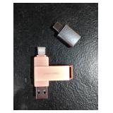MFi Certified 512GB Flash Drives 3.0 High Speed 3ni1 USB Stick External Storage for iPhone/PC/iPad