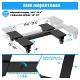 Furniture Dolly 1500LBS Capacity, Adjustable Heavy Duty Iron Moving Dolly Cart with 4 Lockable Caster Wheels, Stand Base for Washing Machine Refrigerator Dryer with Non-Slip Mat Easy Moving NO CASTERS