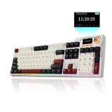 Ajazz AK35I V4 Customizable Wireless Gaming Mechanical Keyboard, Wired/Wireless 2.4G/BT, Gasket Structure, 10000mAh Battery, Full-Color RGB, 1.14-inch Color Screen, Knob, Multi-Function Keys.