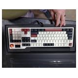 Ajazz AK35I V4 Customizable Wireless Gaming Mechanical Keyboard, Wired/Wireless 2.4G/BT, Gasket Structure, 10000mAh Battery, Full-Color RGB, 1.14-inch Color Screen, Knob, Multi-Function Keys.