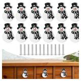Moxweyeni 12 Pieces Christmas Cabinet Knobs for Kitchen Snowman Knobs Silicone Hand Cabinet Knob Cover Christmas Decorative Drawer Pulls for Xmas Winter Kitchen Home Party Decorations