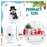 Moxweyeni 12 Pieces Christmas Cabinet Knobs for Kitchen Snowman Knobs Silicone Hand Cabinet Knob Cover Christmas Decorative Drawer Pulls for Xmas Winter Kitchen Home Party Decorations