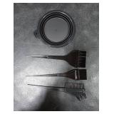 MOONMINI Hair Dye Color Brush and Bowl Set, Color Bowl Brushes Tool Mixing Bowl Kit Tint Comb for Hair Tint Dying Coloring Applicator (Black)