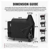 PasWith Grill Cover for Pit Boss 820 Deluxe/Pro 850,[900D Strong Tear-Resistant] Rip-Proof Pellet Smoker Cover for Pitboss,Waterproof Grill Cover for Pit Boss Pro Series 820/850,Competition 820/850