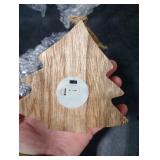 2pk Ceresa Inc Christmas Ornament - Hanging Ornament with Light - Santa Claus Wooden Pendant - Thanksgiving, Birthday, Housewarming, Baby Shower, New Year, Wedding, Christmas Decor